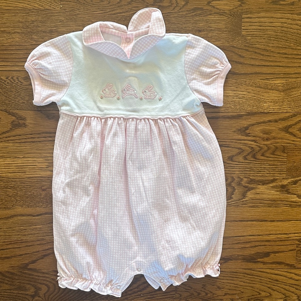 Charming Pink and White Kids Romper